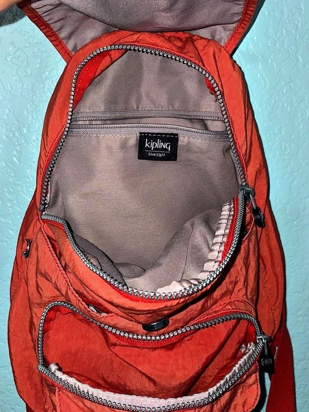 Kipling Orange Backpack - Picture 7 of 8